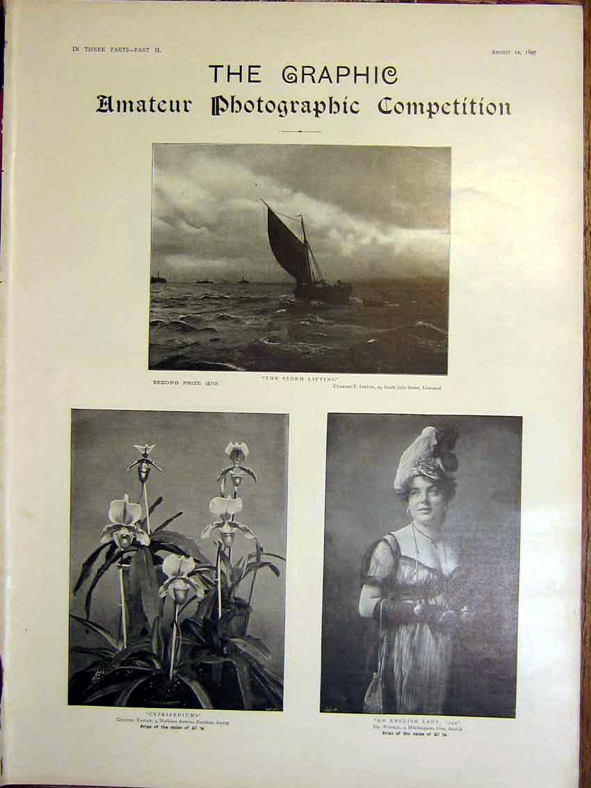 Old Antique Print Graphic Amateur Photographic Competition Fine Art 1899 19th