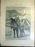 Original Old Antique Print War Boer Africa Dundee Majuba Talana Battle 1899 19th