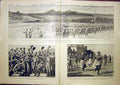 Original Old Antique Print Majuba Hill Sier War Africa Queen Birthday 1900 20th