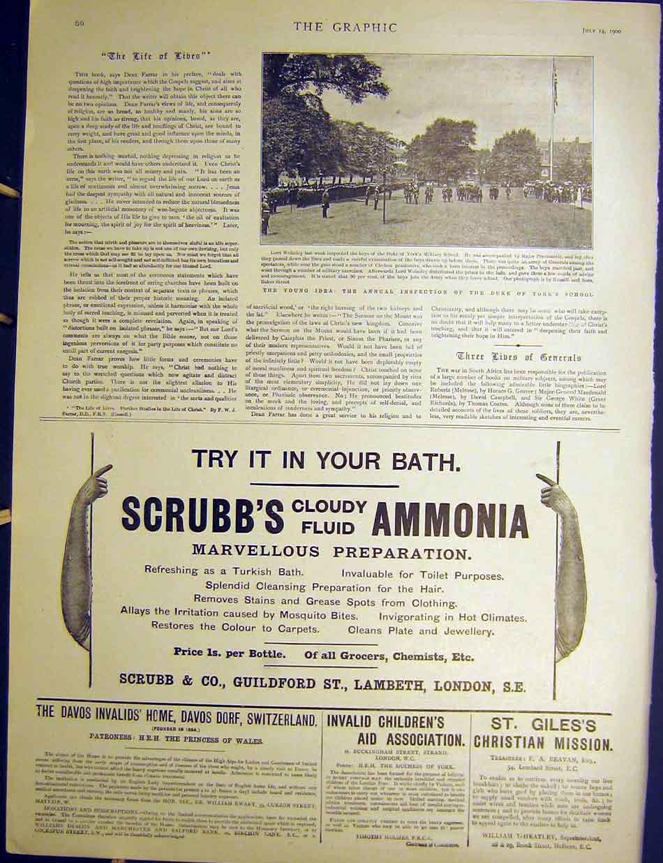 Old Antique Print Warings Paris Exhibition Pavilion Scrubb'S Ammonia 1900 20th