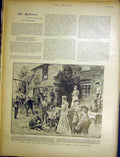 Original Old Antique Print War Convalescent St Faith'S Home Westbourne 1900 20th