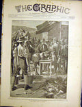 Old Antique Print Spoiling Fight Cleaver Imperial Yeomanry Boer War 1900 20th