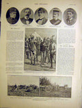 Original Old Antique Print Methuen Boshoff Vicotry Portrait Officers War Africa
