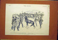 Original Old Antique Print Horse Fair Barnet Market Whiting 1900 20th