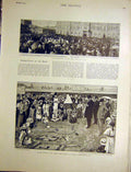 Antique Old Antique Print Seaside Novelty Sand Competition Johannesburg Africa 01MBB1