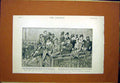 Original Old Antique Print Elections Daily Graphic Ladder Strand 1900 Victorian