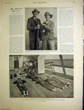 Old Antique Print Gun Practice Battleship Boer Women Commando Africa 1900 20th