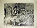 Original Old Antique Print Hac Banquet Volunteers Kroonstad Cornhill Paget 1900