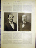 Old Antique Print United States Bryan Mckinley London Scottish Boer 1900 20th