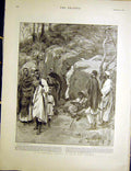 Original Old Antique Print Abyssinian Lourdes Pious Devotion Mount Zouquala 1900