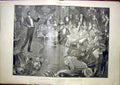 Original Old Antique Print Christmas Recitation Party Lady Gent Read 1900 20th