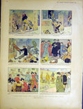 Original Old Antique Print Sketches Releif Column Raid Browne 1901 Victorian