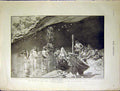 Original Old Antique Print Pilgrims Bathing Maggio Italy Water Life 1901 20th