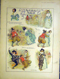 Original Old Antique Print An Unlucky Ambush Sketches Cartoon Brock 1901 20th
