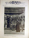 Original Old Antique Print Africa War Medal King Eorse Guards Parade 1901 20th