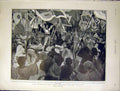 Original Old Antique Print Military Exhibition Imperial Theatre Earls Court 1901