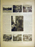 Original Old Antique Print Bishop London Fulham Palace Chapel Chaplain 1901 20th