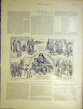Original Old Antique Print Sketch Boer Sier Cartoon 1901 20th Century