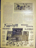 Original Old Antique Print America Cup Race Bicycle Advert Mappin Webb 1901 20th