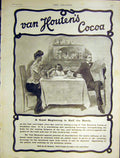 Original Old Antique Print Advert Van Houtens Cocoa 1901 20th Century