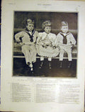 Original Old Antique Print Duke Duchess Cornwall York Children Victoria 1901