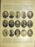 Original Old Antique Print Portrait Army Sier Leader Veteran 1901 20th
