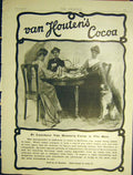 Original Old Antique Print Advert Van Houtens Cocoa Luncheon 1901 20th