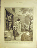 Original Old Antique Print Doctor British Military Hospital Transvaal 1901 20th