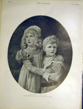 Old Antique Print Babes Wood Children Merrall Sicily Pigeon Clement 1901 20th