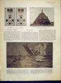 Original Old Antique Print Medal Order Merit Stagbury Hill German Torpedo-Boat