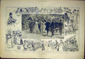 Original Old Antique Print Bishop'S Park Fulham King Dinner Poor Scott 1902