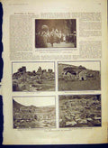 Original Old Antique Print Militia Battalion Excavations Ephesus Ruins 1902 20th