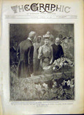 Original Old Antique Print Coronation Sier Sailors Family Association Hall 1902