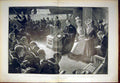 Original Old Antique Print Church Service Royal Yacht Victoria Albert Hall 1902