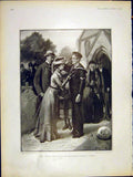 Original Old Antique Print Medal Bluejacket Home Sier Church Hall 1902 20th