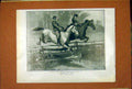 Original Old Antique Print Sheep Station Goulburn New South Wales Mahony 1902