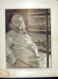 Original Old Antique Print Morton Chef Guildhall Kitchen Portrait Renouard 1902