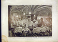Original Old Antique Print Royal Luncheon Guildhall Procession Monument 1902