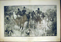 Old Antique Print Hunting Season Hunt Hounds Full Cry Craig Fine Art 1902 20th