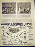 Original Old Antique Print Royal Train London Nort Western Railway 1902 20th