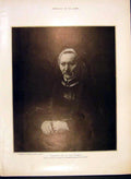 Original Old Antique Print Portrait Woman Rembrandt Fine Art 1902 20th Century
