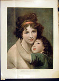 Original Old Antique Print Madame Lebrun Daughter Portrait Louvre Paris 1902