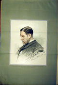 Original Old Antique Print Portrait Hamilton Secretary State India Lucas 1902