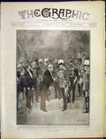 Original Old Antique Print French President Loubet King Victoria Station 1903