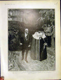 Original Old Antique Print Prsident Loubet London Visit 1903 20th Century