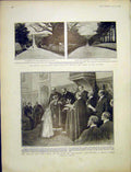 Original Old Antique Print Ballybannon Motor Ireland Order John Jerusalem Nurse