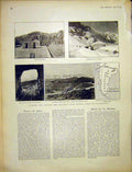 Original Old Antique Print Railway Buenos Aires Valparaiso Bridge Tunnel 1903