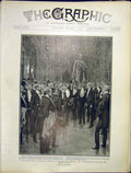 Original Old Antique Print Arbitration Banquet House Commons Houldsworth 1903