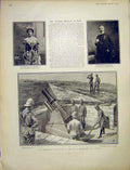 Original Old Antique Print Marquis Londonderry Dublin Howitzer India Dadd 1903