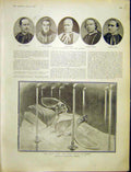 Old Antique Print Pope Lie In State Sketch Bianchini Somali Campaign 1903 20th